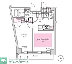 アーバネックス三田 1LDKの間取図画像