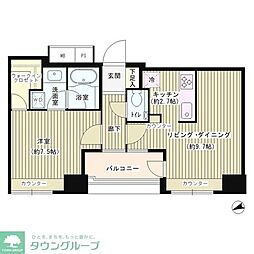 グランスイート虎ノ門 1LDKの間取図画像