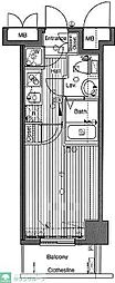 グランド・ガーラ南麻布 1Kの間取図画像