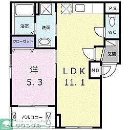 サンライフ文京 1LDKの間取図画像