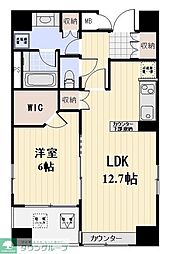 プロスペクト日本橋小網町 1LDKの間取図画像