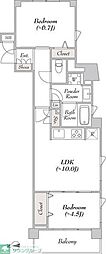 ミリアレジデンス大岡山 2LDKの間取図画像