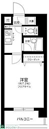 パレステュディオ赤坂 1Kの間取図画像