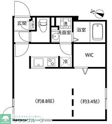 Branche笹塚 ワンルームの間取図画像
