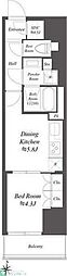 WORVE東京木場 1DKの間取図画像