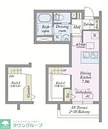 MyStylevintage大崎西品川 1DKの間取図画像