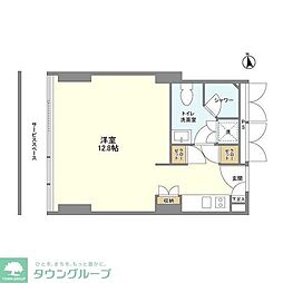 ウエリスアーバン品川タワー ワンルームの間取図画像