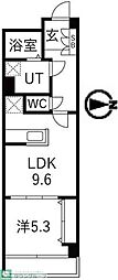 アクティ目黒駅前1号棟 1LDKの間取図画像
