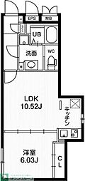 パセオ文京茗荷谷 1LDKの間取図画像