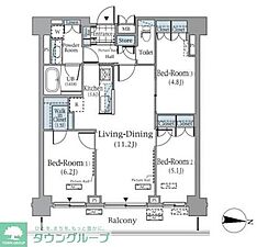 ParkAxis辰巳STAGE 3LDKの間取図画像