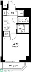 プレール・ドゥーク亀戸3 1Kの間取図画像