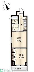 プラティーク清澄白河 2Kの間取図画像