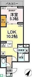 セレスティア下丸子 1LDKの間取図画像