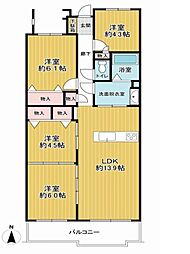 カルム伊丹緑ケ丘 4LDKの間取図画像