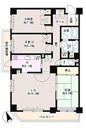 パークニューポート 3LDKの間取図画像