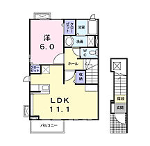 pea  ｜ 大阪府和泉市池田下町（賃貸アパート1LDK・2階・46.09㎡） その2