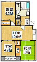 メゾン・トリヴァンベール  ｜ 大阪府河内長野市昭栄町（賃貸マンション3LDK・1階・56.86㎡） その2