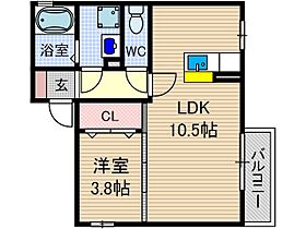 リンデンバウム B棟  ｜ 大阪府茨木市彩都あさぎ５丁目（賃貸アパート1LDK・2階・36.09㎡） その2