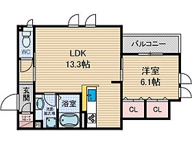 クレッシェンド3  ｜ 大阪府茨木市春日１丁目（賃貸アパート1LDK・1階・45.34㎡） その2