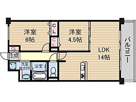 ソシア千里丘  ｜ 大阪府摂津市千里丘東２丁目（賃貸マンション2LDK・5階・54.21㎡） その2