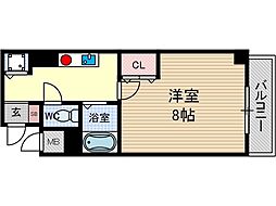 メゾン・ド・ヴィレ茨木 1Kの間取図画像