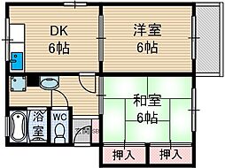 エクセル小西Ｄ棟 2階/-