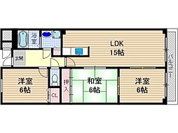 ラ・ミュール北春日丘 3LDKの間取図画像