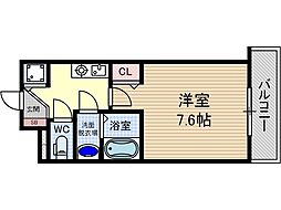 ヴィオレ茨木 1Kの間取図画像