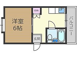 ライフハウスジャニス 1DKの間取図画像