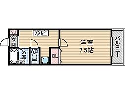 ラ・フィーネ筒井 1Kの間取図画像