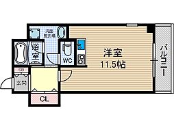 協同レジデンス摂津富田 ワンルームの間取図画像