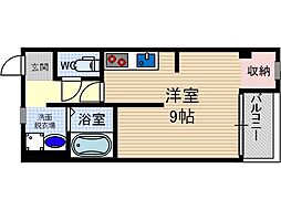 山崎第一マンション ワンルームの間取図画像