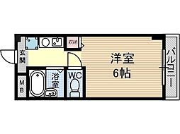 アネックス西村 1Kの間取図画像