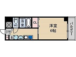 ドロメンスカセ三番館 1Kの間取図画像