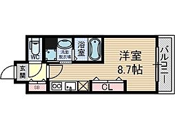 フェリーズ茨木 ワンルームの間取図画像