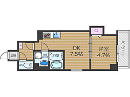 アートMIYATA 1DKの間取図画像