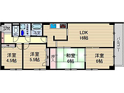 ラジュニール春日丘 4LDKの間取図画像