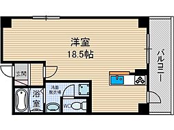 フレア・コート ワンルームの間取図画像