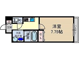 カサルテ吹田青葉丘 1Kの間取図画像
