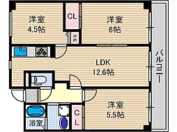マンション・フオルツーナ 3LDKの間取図画像