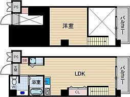 ヴェローノ茨木 1LDKの間取図画像