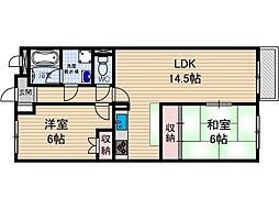 サンカルチャー 2LDKの間取図画像