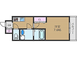 ExcellentKishibe 1Kの間取図画像