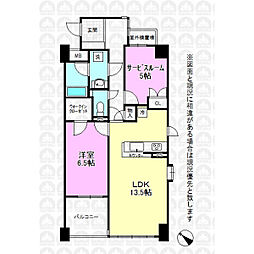 ファーレ立川パーク・ホームズ 1SLDKの間取図画像