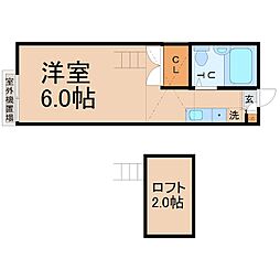 マリエール ワンルームの間取図画像