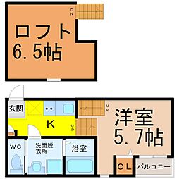 Stage名駅 1Kの間取図画像