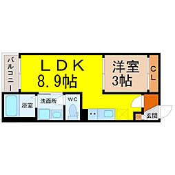 レガリスト守山2 1LDKの間取図画像