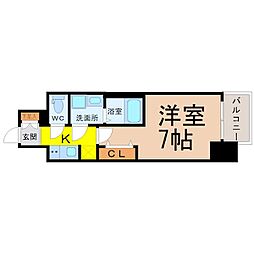 S-RESIDENCE金山3丁目 1Kの間取図画像