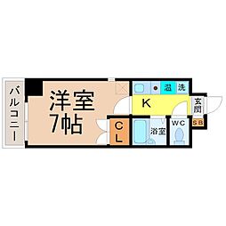 エトアール金山 1Kの間取図画像