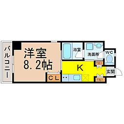 グランドステージ今池 1Kの間取図画像